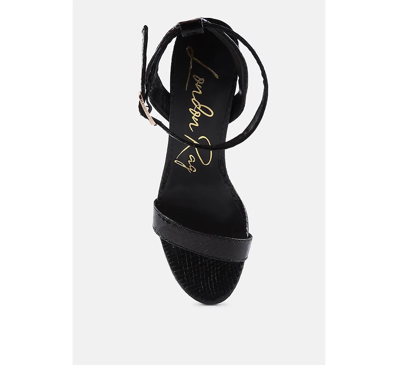 Womens Queen Bee Rhinestone Heeled Sandals