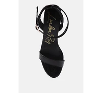 Womens Queen Bee Rhinestone Heeled Sandals