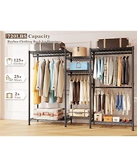 Raybee Clothes Rack Heavy Duty Clothing Racks for Hanging Clothes Adjustable Hanging Clothes Rack Garment Rack
