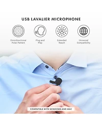 Movo Universal Usb Computer Microphone with Usb Adapter Compatible with Laptop, Pc and Mac, Smartphones, Cameras