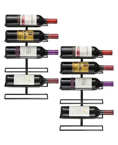 Sorbus Pack Black Metal Wine Rack Bottle Holder - for Home Bar