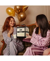 Byootique 2-Piece Makeup Train Case Cosmetic Organizer Kit Pure ForgetMeNot