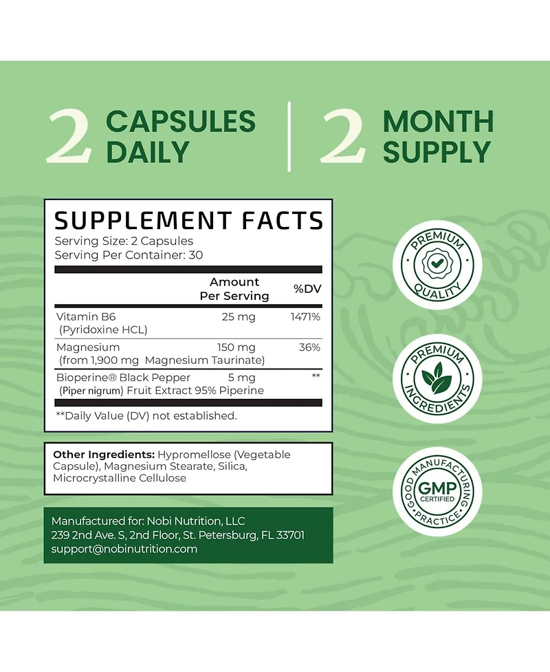 Nobi Nutrition Magnesium Taurate Capsules