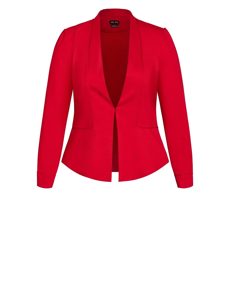 City Chic Women's Piping Praise Jacket