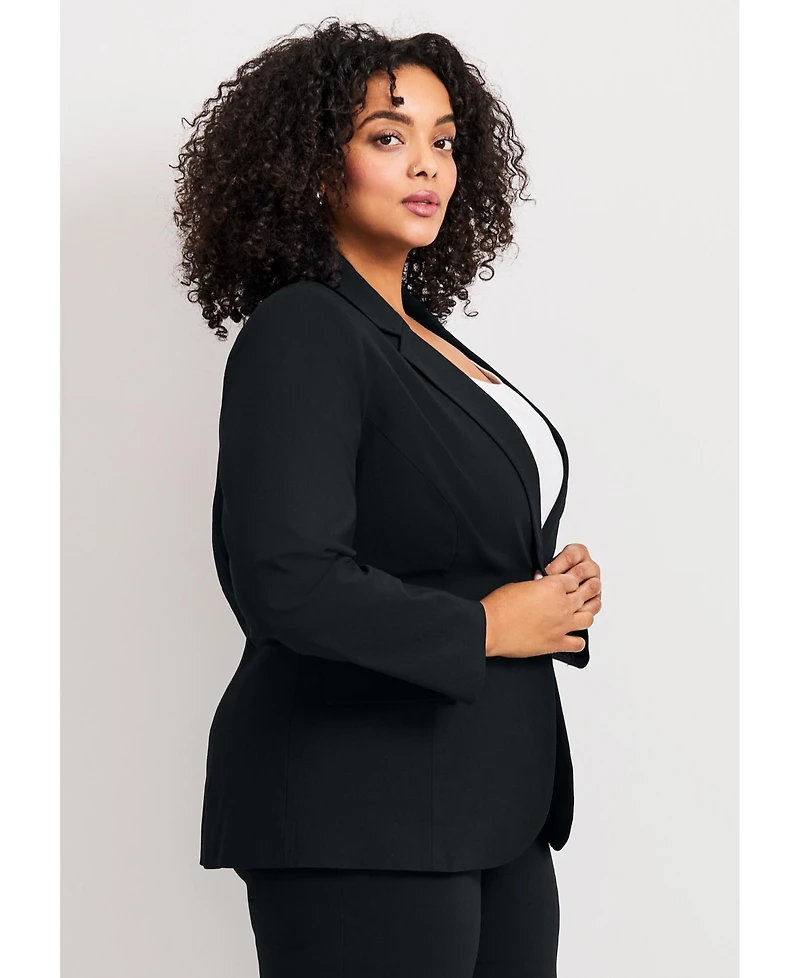 Avenue Women's Super Stretch One Button Blazer