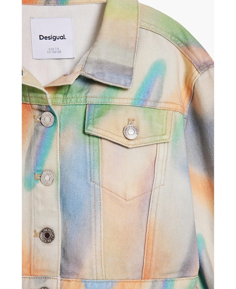 Desigual Girls Girls's Tie-dye denim jacket