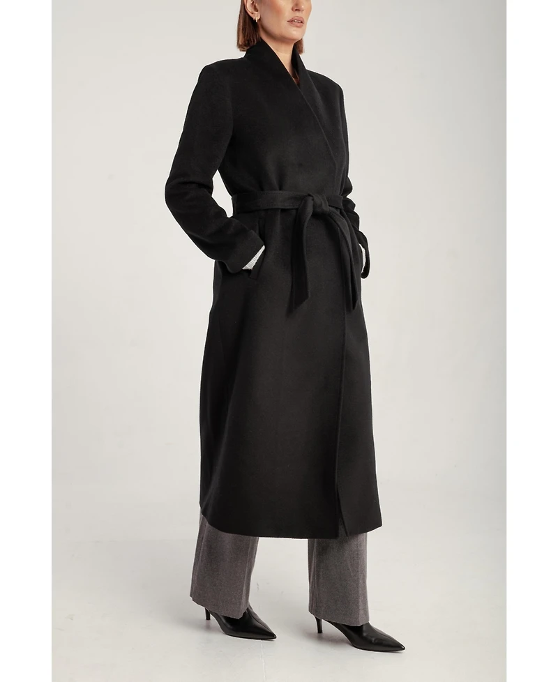 1982 Women's Cashmere Belted Long Coat