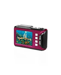 Minolta MN60WP Waterproof Dual Screen Digital Camera, Magenta