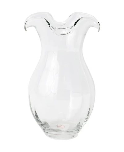 Vietri Hibiscus 56 oz. Glass Vertical Fluted Medium Vase
