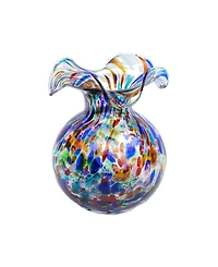 Vietri Hibiscus 12 oz. Glass Carnevale Bud Vase