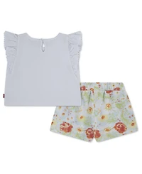 Levi's Baby Girls' Crewneck Knit Top and Skort, 2-Piece Set