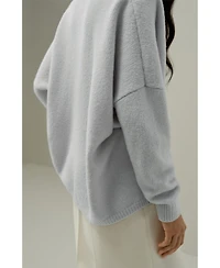 Lilysilk Women's Boucle Knit Silk-Cashmere Wrap Cardigan