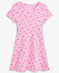 Epic Threads Girls' Xs-xl Butterfly-Print Knit Dress, Macy's Exclusive