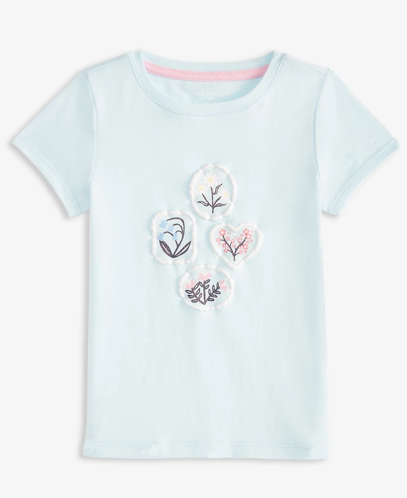 Epic Threads Girls' 12M-5T Flowers Frames Tee, Macy's Exclusive