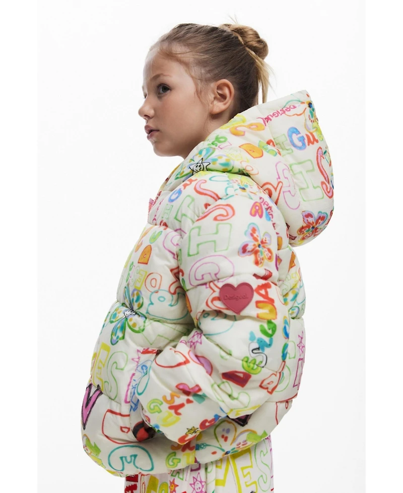 Desigual Girls Girls's Quilted jacket lettering