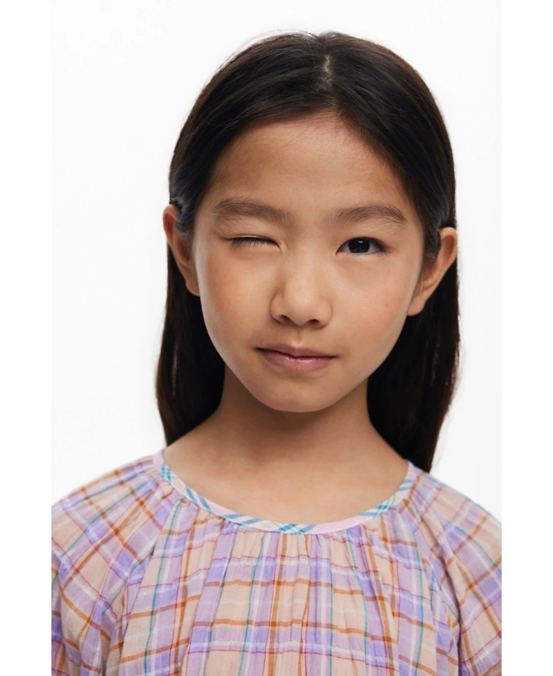 Desigual Girls Girls's Checkered dress with ruffle