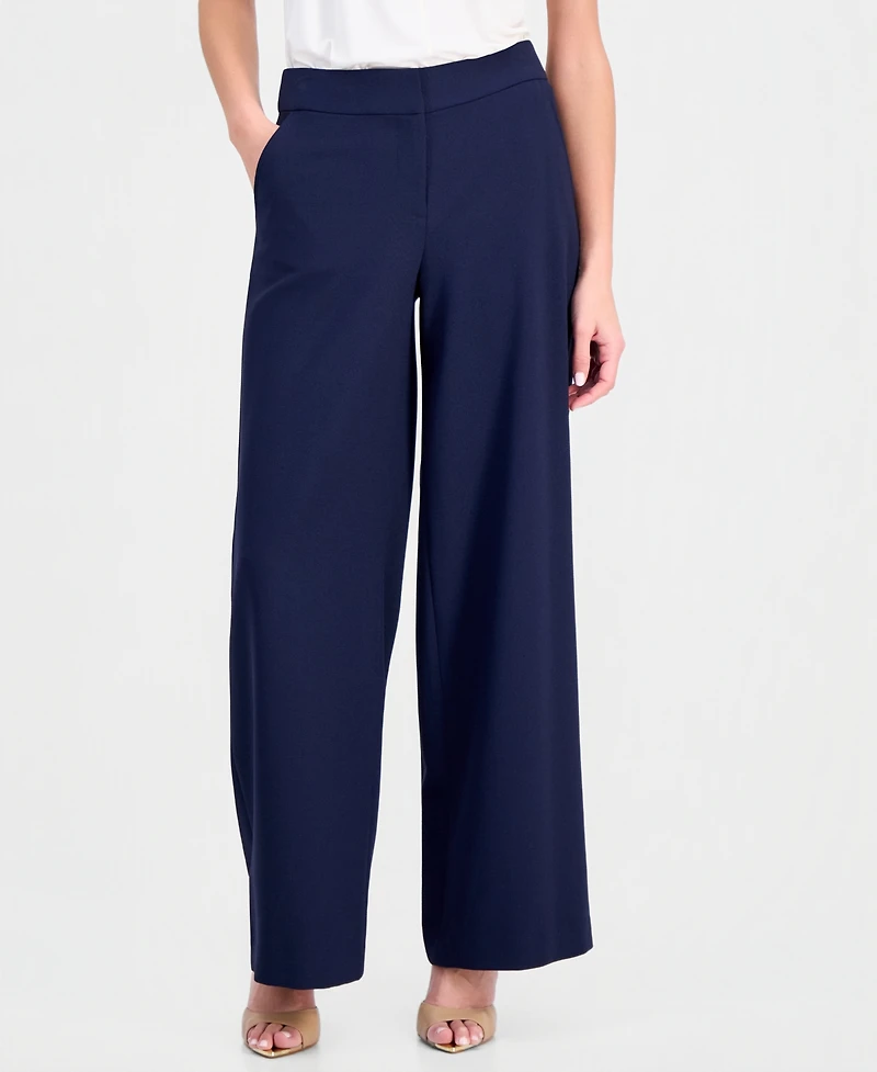 Tahari Asl Women's Mid-Rise Wide Leg Pants