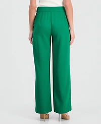 Tahari Asl Women's Mid-Rise Wide Leg Pants
