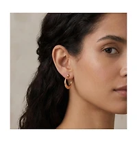 Crescent Moon Hoop Earrings