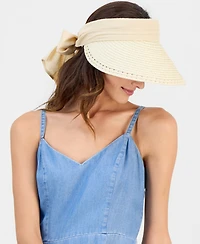 I.n.c. International Concept Tie Back Straw Visor, Macy's Exclusive
