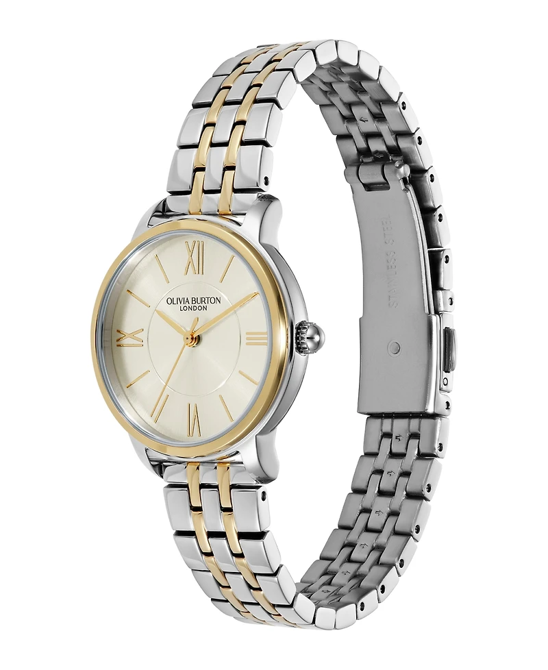 Olivia Burton Women's Westbourne Two Tone Stainless Steel Bracelet Watch, 30mm