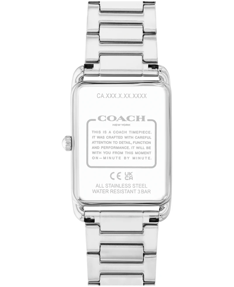 Coach Unisex Elliot Silver Tone Stainless Steel Bracelet Watch, 32x26mm