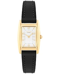 Coach Women's Reese Black Leather Strap Watch, 20x30mm