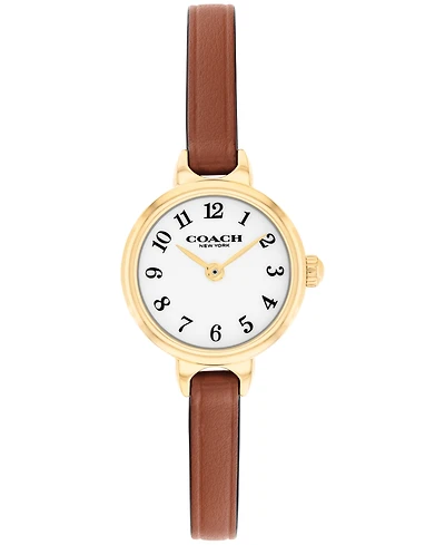 Coach Women's Iris Saddle Leather Strap Watch, 22.5mm