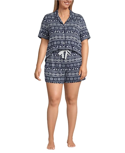 Lands' End Plus Size Limited Edition Cozy Knit Pajama Set