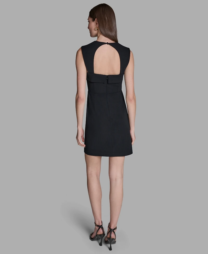 Bcbg Women's Wide-Strap Square Neck A-Line Mini Dress