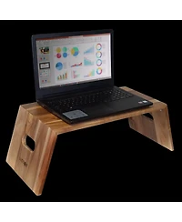 VictorTechnology High Rise Acacia Wood Laptop Riser