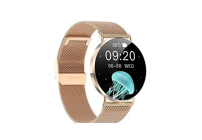 Ruxing smart H06 Women s Amoled Smartwatch Stylish round dial, aluminum frame, fitness tracker for daily wear & sports.