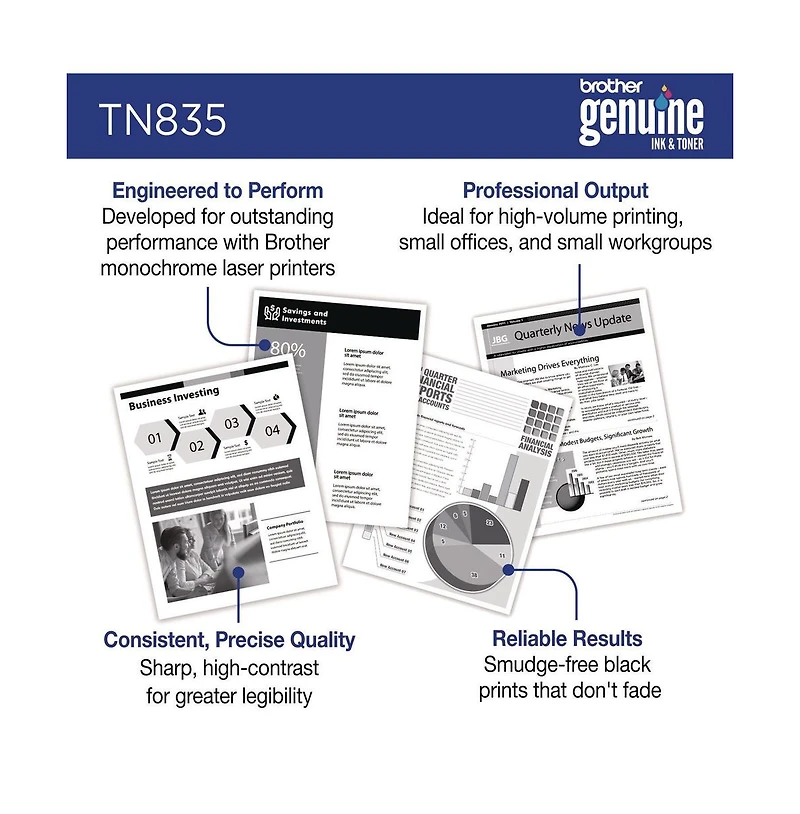 Brother TN835 5,000 Page-Yield Super High-Yield Toner