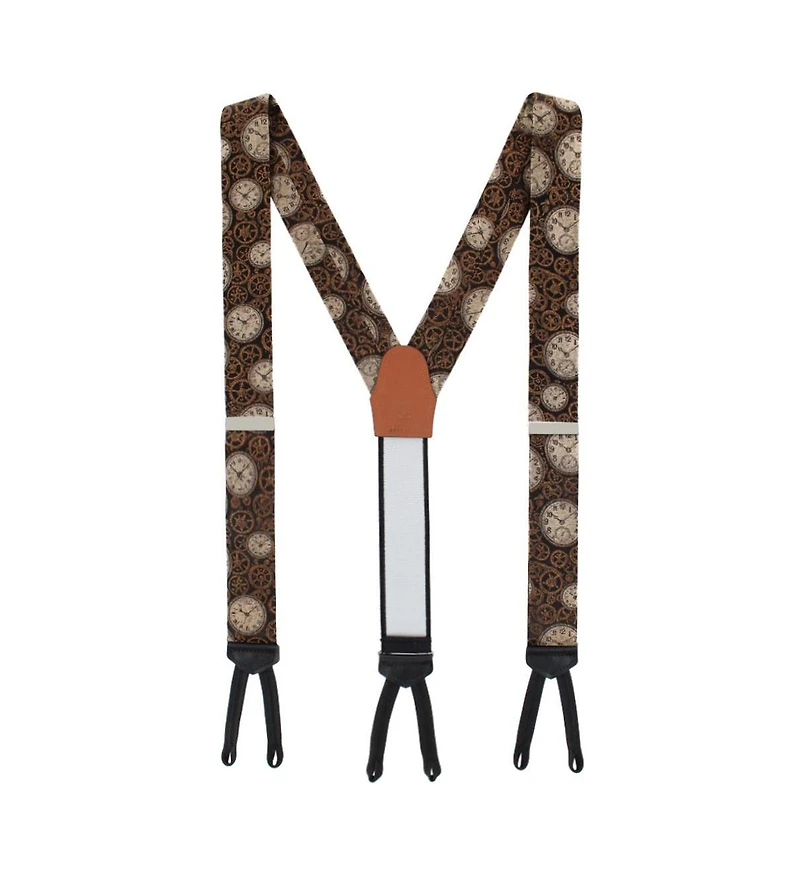 Trafalgar Men's Horologe Novelty Silk Formal End Suspenders