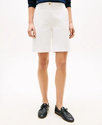Tommy Hilfiger Women's Twill Slim Straight Shorts
