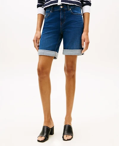 Tommy Hilfiger Women's Dark Blue Denim Shorts