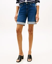 Tommy Hilfiger Women's Dark Blue Denim Shorts