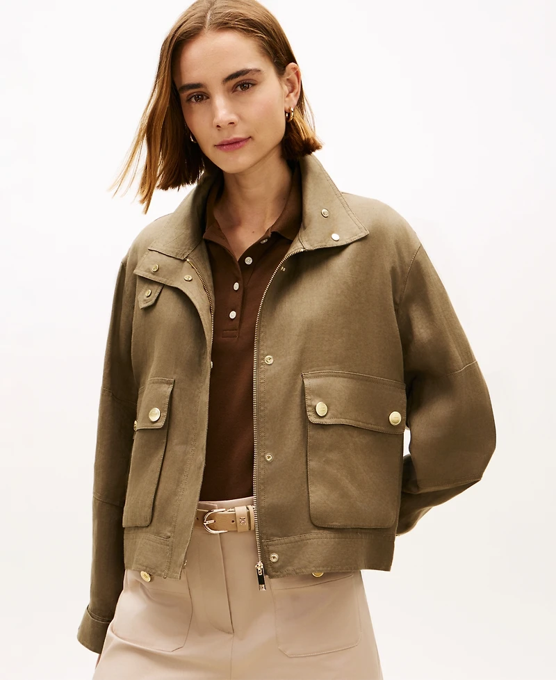 Tommy Hilfiger Women's Front-Zip Utility Jacket