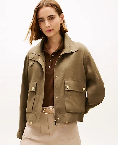 Tommy Hilfiger Women's Front-Zip Utility Jacket