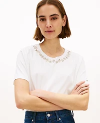 Tommy Hilfiger Women's Ribbed Bling T-Shirt