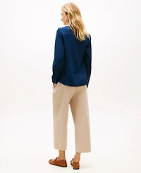 Tommy Hilfiger Women's Roll-Tab Sleeve Collared Shirt