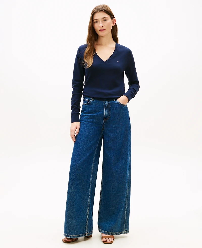 Tommy Hilfiger Women's V-Neck Knit Sweater