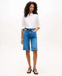 Tommy Hilfiger Women's Mid Blue Denim Shorts