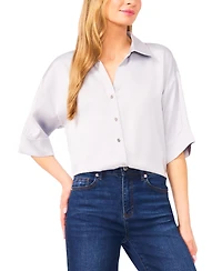 CeCe Women's Drop Shoulder Button-Up Shirt