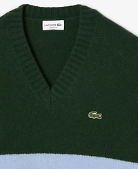 Lacoste Men's Striped V-Neck Sweater