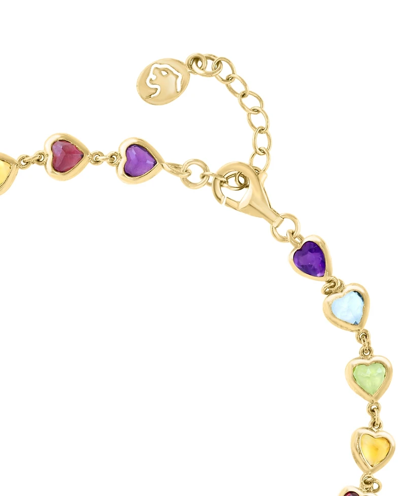 Effy Collection Multi-Gemstone (5-5/8 ct. t.w.) Bracelet in 14k Yellow Gold Over Silver