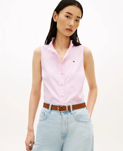 Tommy Hilfiger Women's Classic Frill Sleeveless Shirt