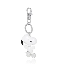 Peanuts Snoopy Keychain, Silver-Tone Enamel Bag Charm