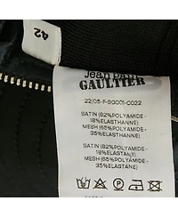 Pre-Owned Jean Paul Gaultier Women's X Lotta Volkova Black Satin Bra Top