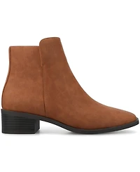 Journee Collection Women's Cappri Block Heel Square Toe Ankle Booties